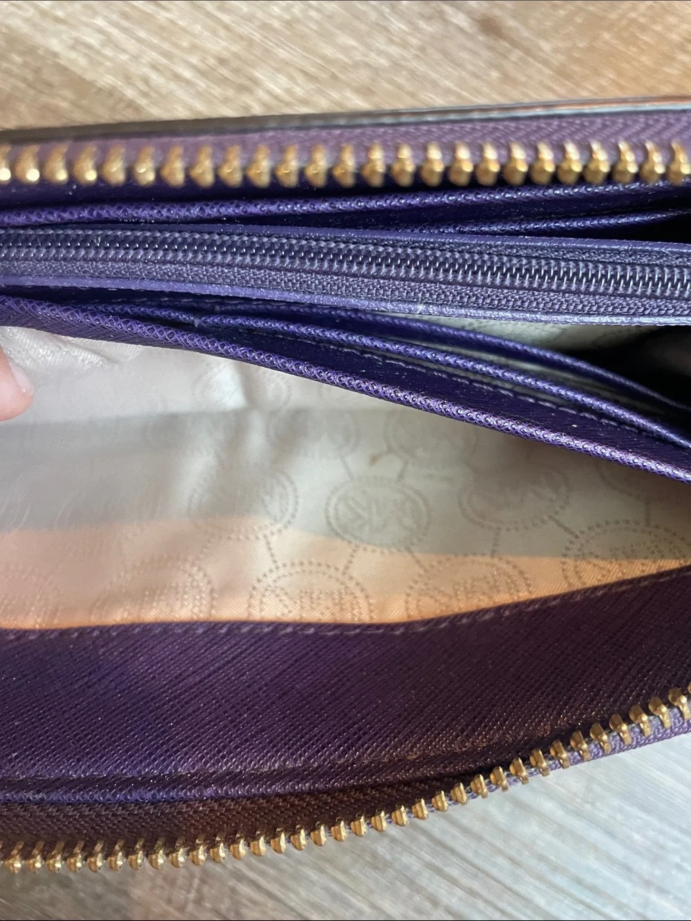 Michael Kors Deep Purple Zip Wallet
